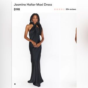 Show me your Mumu Maxi dress- Black luxe satin.